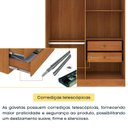 Ver imagem 6 de Guarda Roupa Infantil 4 Portas 2 Gavetas 133cm Harmonia Yescasa Bege/Cinamomo/Off White