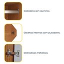 Ver mais imagens de Guarda Roupa Infantil 4 Portas 2 Gavetas 133cm Harmonia Yescasa Bege/Cinamomo/Off White