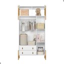Ver imagem 4 de Guarda Roupa Prisma Infantil 3 Portas 2 Gavetas MDP Branco Acetinado Qmovi