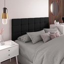 Ver imagem 4 de Cabeceira Painel Bia Estofada Casal Preto 1,40m - Pc Móveis