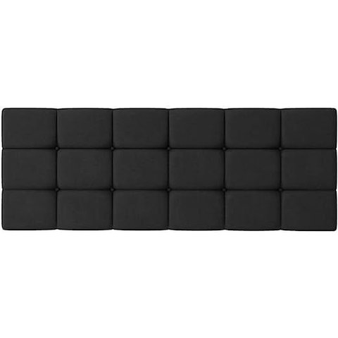 Cabeceira Painel Bia Estofada Casal Preto 1,40m - Pc Móveis