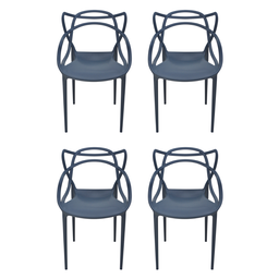 Cadeira Allegra Azul Petróleo - Kit com 4 - 1