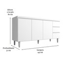 Ver imagem 2 de Balcão Gabinete Multiuso P/cozinha Andreia S/tampo 150 Ajl