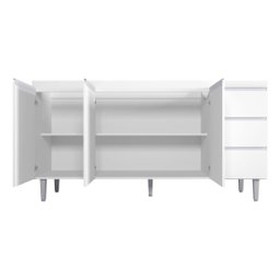 Balcão Gabinete Multiuso P/cozinha Andreia S/tampo 150 Ajl - 3