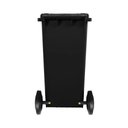 Ver imagem 2 de Lixeira 120 Litros Roda de 200mm - Lar Plásticos - Preto