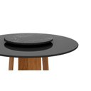 Ver imagem 2 de Mesa de Jantar Redonda Isabela 1,35m com Tampo Giratório Ypê/Nero/Preto - New Ceval