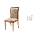 Ver imagem 3 de Conjunto de 2 Cadeiras Vênus - Madeira Maciça Assento e Encosto Estofados - Távoli Decor