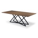 Ver imagem 1 de Mesa Jantar Ora Tampo Madeira Tauari Base Metal Preto Fosco 180cm - 70888