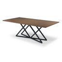 Ver imagem 1 de Mesa Jantar Ora Tampo Madeira Tauari Base Metal Preto Fosco 180cm - 70888