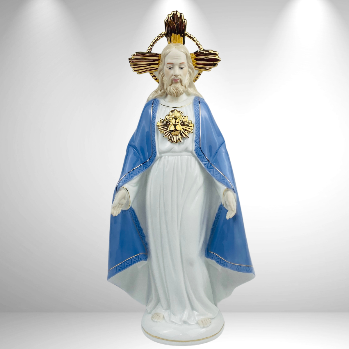 Sagrado Coração de Jesus em Porcelana 32 Cm - 2