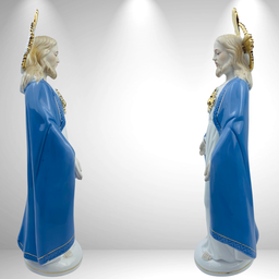 Sagrado Coração de Jesus em Porcelana 32 Cm - 4