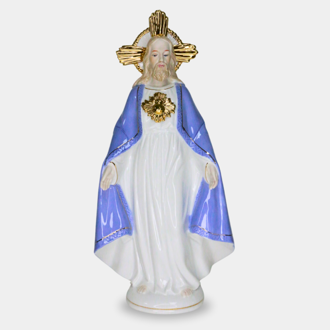 Sagrado Coração de Jesus em Porcelana 32 Cm - 1