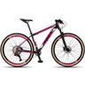 Bicicleta 29 Dropp Race 12V Freio Hidráulico Preto+Rosa - 1