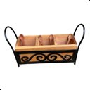 Ver imagem 2 de Porta Talher em Ferro e Madeira Sudete Rústico