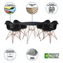 Ver imagem 6 de Mesa De Jantar Redonda Preta 110Cm Com 4 Poltronas Pretas Ferro Cobre Cor: Preto