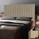 Ver imagem 7 de Cabeceira Cama Box Casal Nala 140cm Linho Bege