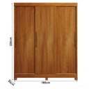 Ver imagem 3 de Guarda Roupa Casal Beija Flor 3 Portas de Correr 4 Gavetas MDF Naturalle Off White Flex Valdemóveis