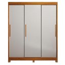 Ver imagem 5 de Guarda Roupa Casal Beija Flor 3 Portas de Correr 4 Gavetas MDF Naturalle Off White Flex Valdemóveis