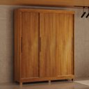 Ver imagem 4 de Guarda Roupa Casal Beija Flor 3 Portas de Correr 4 Gavetas MDF Naturalle Off White Flex Valdemóveis