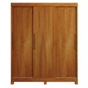 Ver imagem 1 de Guarda Roupa Casal Beija Flor 3 Portas de Correr 4 Gavetas MDF Naturalle Off White Flex Valdemóveis