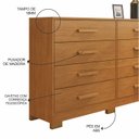 Ver imagem 6 de Cômoda para Quarto com 8 Gavetas Olga Marrom/Cinamomo