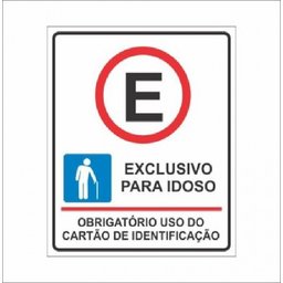 Placa de Sinalização Estacionamento Idoso - 1