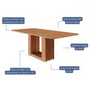 Ver imagem 3 de Mesa de Madeira Ariela 210 Cm Cinamomo - Cimol