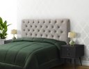 Ver imagem 3 de Cabeceira Imperatriz 1000 Plus King Size 1950mm Veludo Adar Off White - Simbal