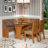 Mesa Canto Alemão Fit Com 2 Cadeiras Napoli Imbuia Mascavo - 2