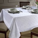 Ver imagem 1 de Toalha de Mesa Quadrada 4 Lugares 1,40x1,40m Jacquard Requinte Dohler Branco