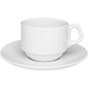 Ver imagem 1 de Xícara de Chá Empilhável 200ml com Pires Branco Oxford