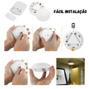 Ver imagem 3 de Kit 3 Luminaria Controle Remoto Led Spot Lampada sem Fio Fácil Instalação Teto Parede Armários