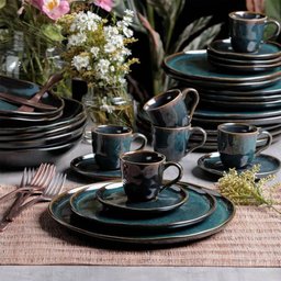 Jogo de Jantar 30 Peças Cerâmica Stoneware Bio Oceano Porto Brasil - 3