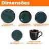 Jogo de Jantar 30 Peças Cerâmica Stoneware Bio Oceano Porto Brasil - 4