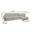 Ver imagem 2 de Sofá Istambul 3.80x2.10m Retrátil e Reclinável com Chaise - Bege