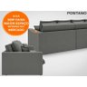 Sofá Positano 2,00M Sem Caixa, Retrátil e Reclinável Velosuede Grafite - Netsofás - 3