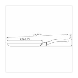 Panquequeira Tramontina Turim 22cm Alumínio com Revestimento Antiaderente 0,6l Vermelha - 3