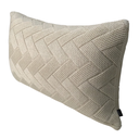 Ver imagem 1 de Almofada de Tricot Geométrica Offwhite Retangular:Completa