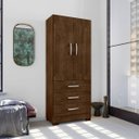 Ver imagem 5 de Guarda Roupa Solteiro 2 Portas Cabideiro 3 Gavetas Framar:malbec