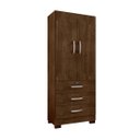 Ver imagem 2 de Guarda Roupa Solteiro 2 Portas Cabideiro 3 Gavetas Framar:malbec
