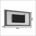 Ver imagem 2 de Painel Moderno com Led 1,80m - Atenas-naturale/off White - Mavau Móveis