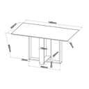 Ver imagem 6 de Mesa de Jantar Retangular Castelli com 6 Cadeiras Iza Mel/bege/vd Off White - Casa Giulia