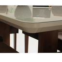 Ver imagem 5 de Mesa de Jantar Retangular Castelli com 6 Cadeiras Iza Mel/bege/vd Off White - Casa Giulia