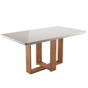 Ver imagem 3 de Mesa de Jantar Retangular Castelli com 6 Cadeiras Iza Mel/bege/vd Off White - Casa Giulia