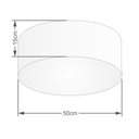 Ver imagem 2 de Plafon Cilíndrico Vivare Md-3014 Cúpula em Tecido 50x15cm - Bivolt - Palha - Bivolt