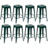Kit 8 Banquetas Iron Tolix 76 Cm Verde Escuro Verde Escuro - 1