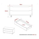 Ver imagem 5 de Balcão P/ Banheiro C/ Rodizio Bn3643 S/ Cuba C/ 2 Gavetas 80cm Amêndoa/branco - Tecno Mobili