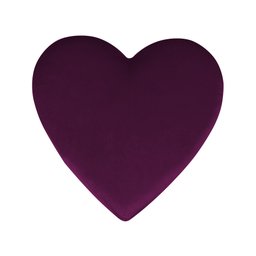 Puff Decorativo Coração para Sala de Estar Recepção Quarto Salão Roxo Dimazza Móveis - 3