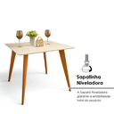 Ver imagem 6 de Mesa de Jantar Tampo em MDF com Vidro Quadrada 90x90cm Slim Bege