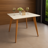  Mesa de Jantar Tampo em MDF com Vidro Quadrada 90x90cm Slim - 2